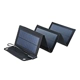 Staright 20W Solarladegerät Faltbares Solarpanel mit USB-Anschlüssen Wasserdicht Camping Reise Kompatibel für & Android Smartp