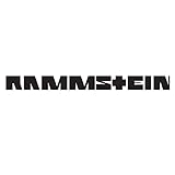 Rammstein Aufkleber Sticker schwarz Schriftzug (freistehend) 100mm, Offizielles Band M
