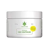 CBD EXTRA Premium Hautsalbe – THC-freie CBD Creme gegen Juckreiz, Rötungen und Entzündungen der Haut – tierversuchsfreie Hautcreme aus nur 5 natürlichen Inhaltsstoffen, 50
