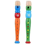 Runfon Hölzerne Kinderflöte Musikinstrument Lightweight Frühe Pädagogische Flöte Spielzeug Zufällige Farb