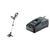 WORX WG163E.9 Akku Rasentrimmer 20V – Kantenschneider Rasen – 2-in-1 Funktion: Rasentrimmer und Kantenschneider & WA3880 Ladestation für Powershare Akku Schnell-Ladegerät universal 20V Akk