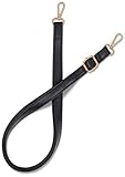 ONEFLOW Schulterriemen für Taschen Schwarz Gurt aus Kunst-Leder Verstellbar | Taschenriemen Stylischer Schultergurt Handtaschen Trageriemen Taschengurt Schultertasche Tragegurt DIY R