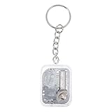 Milisten Music Box Keychain Portable Mini Music Box Anhänger Mechanismus Muskus Kasten Schlüsselanhänger Charm Anhänger Geldbörse Tasche Pendent Für Kreatives Geburtstagsgeschenk