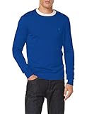 TOM TAILOR Herren Basic Crew-neck Pullover, 24248 - Bright Blue Melange, M EU