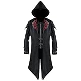 HUYURI Herren Frack Steampunk Smoking Kostüm Für Mittelalter Viktorianisch Renaissance Mantel Gothic Vintage Jacke Cosplay Für Bühne Hochzeit Hallow