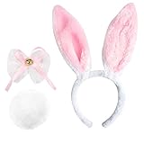 ECOMBOS Katzen Kostüm Zubehör - Katzenohren Haarreif Fliege Cosplay für Katzen Tierkostüm Adorable Anime Party Kostüm Zubehör Cosplay Halloween Mädchen D