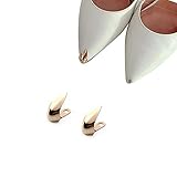 AJMINI 3 PAIS-Schuhe Schutzkopf, High Heel Metall-Zehen-Kappe, Schutzhülle Anti-Kick-Schuh-Zehen-Clip High Heel-Reparatur-Zubehör (Color : Gold)