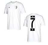 adidas Cristiano Ronaldo Juventus F.C. Herren T-Shirt Weiß Name und Nummer, Herren, Weiß, XX-Larg