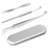 Dwenselijk Zeckenzange & Zeckenzange Mensch, Kinder, Zeckenzange für Hunde - 3Pcs Zeckenzange Metall Zuverlässig gegen Zecken jeder Größ