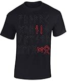T-Shirt: Odin Runen - Wikinger Shirt für Herren Damen Mann Männer Frau-en - Norwegen Thor Wotan - Nordmänner Norseman Viking-s - Metal LARP Bike-r - Thorshammer Mjölnir - Götter - Geschenk Idee (3XL)