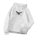 Eaylis Damen Hoodie Herbst Winter Hoodie Teenager Mädchen Sweatshirt Pullover Frauen Oberteile Langarmshirt Kapuzenpullover Mode Bequem Casual Pulli mit Kordel und T