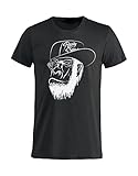 Herren T-Shirt Rusty Stitches Polly Black Tee Men Kurzarm Shirt schwarz, S