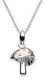 Dew Halskette mit Pilz-Anhänger Sterling-Silber 925 Rotgold 45,7