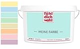 Fühl Dich Wohl Meine Farbe pastell, matte Wandfarbe pastell, hohe Deckkraft, verschiedene Pastelltöne zur Auswahl (2,5L, Pastelltürkis E12-47)