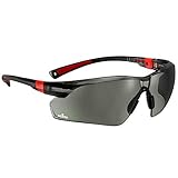 NoCry Sonnen-Schutzbrille mit grün getönten, kratzbeständigen Gläsern, Seitenschutz und Rutschfesten Bügeln, 400 UV-Schutz, verstellbar, schwarz roter R