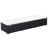vidaXL Sonnenliege Poly Rattan Gartenliege Strandliege Relaxliege Lieg