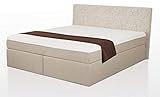 Charlottes Möbelkaufhaus Boxspringbett ROM II 160 x 200 mit floralem Kopfteil. Manufaktur Design. Härtegrad H2, H3, H4. Made in Germany. (Härtegrad H3, 160x200 cm)