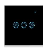 Robuster, praktischer Smart Timing-Schalter Langlebiger Wifi Dimming Smart Switch LED-Schalter für Glühlampen Jod-Wolfram-Lampen(Schwarz)