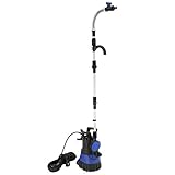 ECD Germany Regenfasspumpe 350 Watt, Fördermenge 5200l/h, max. Förderhöhe: ca. 11m, Kabel 10m, mit Teleskoprohr - Regenwasserpumpe Regentonnenpumpe Schmutzwasserpumpe Tauchpumpe Klarwasserpump