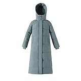 SMEJS Frauen Winterjacke mit Kapuze Side Split Winddicht Warmableger Mantel Übergroße Baumwolle (Color : Green, Size : 4XL Code)