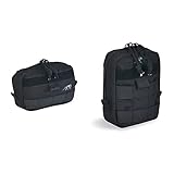 Tasmanian Tiger Tac Pouch 4, Black, 10 x 15 x 4, 7650 & Tiger Tac Pouch 1, Black, 15 x 10 x 4, 7647