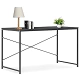 Susany Computertisch PC-Tisch Bürotisch Büromöbel Schreibtisch aus Spanplatte und pulverbeschichtetem Metall,Computerschreibtisch Eckschreibtisch Computerschreibtisch 120 x 60 x 70 cm,Schw