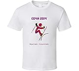 N/N Sochi Winter Olympia T-Shirt Freestyle Ski Slopestyle Russische Spiele Winter Olympische Spiele Gr. L, weiß
