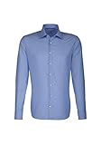 Seidensticker Herren Kent Shaped Fit Business Hemd, Blau (Mittelblau 14), 42