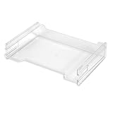 Herlitz 1610393 Ablagekorb A4 quer, transparent und stapelb