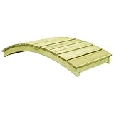 Tidyard Gartenbrücke Holzbrücke Teichbrücke Gartendeko Teich Garten Holz Deko Brück Zierbrücke Hinterhof-Brücke Deko 170 x 74 cm (L x B) aus Kiefernholz Impräg