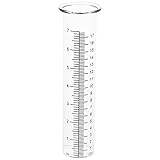 UPKOCH 2 Stücke Glas Messzylinder Garten Regenmesser Windmesser Blumenvase Niederschlagsmesser Wasserröhrchen Messbecher Regen Wetterstation Chemie Labor Zylinder Vase für Outdoor Außen R
