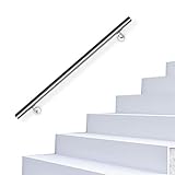 SWANEW Edelstahl Handlauf Treppengeländer Geländer Wandhandlauf Wand Treppe,Länge:150