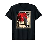 Gothic Red Moon Black Crow T-S