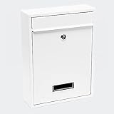 Briefkasten Wandbriefkasten Briefkastenanlage Weiß pulverbeschichtet V1