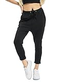 Urban s Damen Ladies Open Edge Terry Turn Up Sport Loose Fit Sporthose, Schwarz (Black 00007), 44 (Herstellungsgröße: XXL)