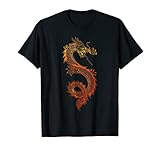 Gelber Drachen Dragon Fantasy Geschenk Japan China Fabeltier T-S