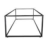 1x Natural Goods Berlin Couchtisch Cube | Beistelltisch aus Metall & Holz | Sofa Kaffeetisch modern Sessel Laptoptisch Würfel | Industrie Design | Nachttisch Loft (ohne Tischplatte, Schwarz)