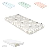 Kikkaboo Babybett Matratze Fantasia Cloud 120 x 60 x 9 cm, Baumwollbezug, Farben:g