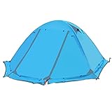 WYFX 2personen Campingzelt Leichtes Wasserdichtes Winddicht 2 Türen Einfache EinrichtungDoppelschichtiges Outdoor-Zelt für Familienjagd Wandern Bergsteigen Reisen (Blau)