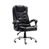 ZXNRTU Bequem und sicher entspannen Relax Bürostuhl Chefsessel Computer Stuhl,PU.Leder mit hohen Rückseiten-Computer Stuhl mit Fußstützen Reclining Boss C