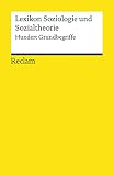 Lexikon Soziologie und Sozialtheorie: Hundert Grundbegriffe (Reclams Universal-Bibliothek)