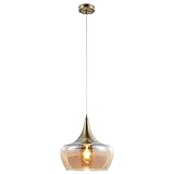 Decken Pendel Leuchte messing antik Wohn Ess Zimmer Beleuchtung RETRO Glas Hänge Lampe b