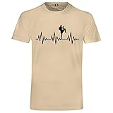 Herzschlag Muay Thai T-Shirt | EKG | Boxen | Kick | Kampfsport | MMA | Fight Beige 2XL