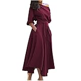GFGHH Kleid Damen Elegant Kleider One Shoulder Gerafft Cocktail Party Midi Kleid Mode Bandage Freizeitkleid Irregulär Hem Kreativ Faltenrock Kleid Lässig Einfarbig Business Kleid Mode Partyk