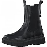 Tamaris Damen Stiefeletten, Frauen Chelsea Boots,Comfort Lining,TOUCHit-Fußbett,uebergangsstiefel,Schlupfstiefel,flach,Boots,Black,38 EU / 5 U