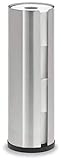blomus -NEXIO- WC-Rollenhalter aus Edelstahl, exklusiver Toilettenpapierhalter mit Platz für bis zu 4 Rollen, modernes Badaccessoire ohne Montage (H / B / T: 45,5 x 13,5 x 13,5 cm, Silber, 68409)
