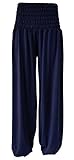 Unbekannt Umstandshose - Schlupfhose - Chill-Hose Haremshose Bundweite 35-60 cm Gr.S-XL (S - M, Marine)