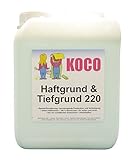 KOCO Haftgrund & Tiefgrund 220 Universalgrundierung für Innen und Außen gebrauchsfertig (5,0 Liter Kanister)