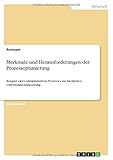 Merkmale und Herausforderungen der Prozessoptimierung: Beispiel eines administrativen Prozesses zur fundierten Unternehmenssteuerung