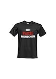 FLYERALARM - T-Shirt - Ich Hasse Menschen - Tshirt Herren und Männer T Shirts - Geschenk Geburtstag schwarz XL